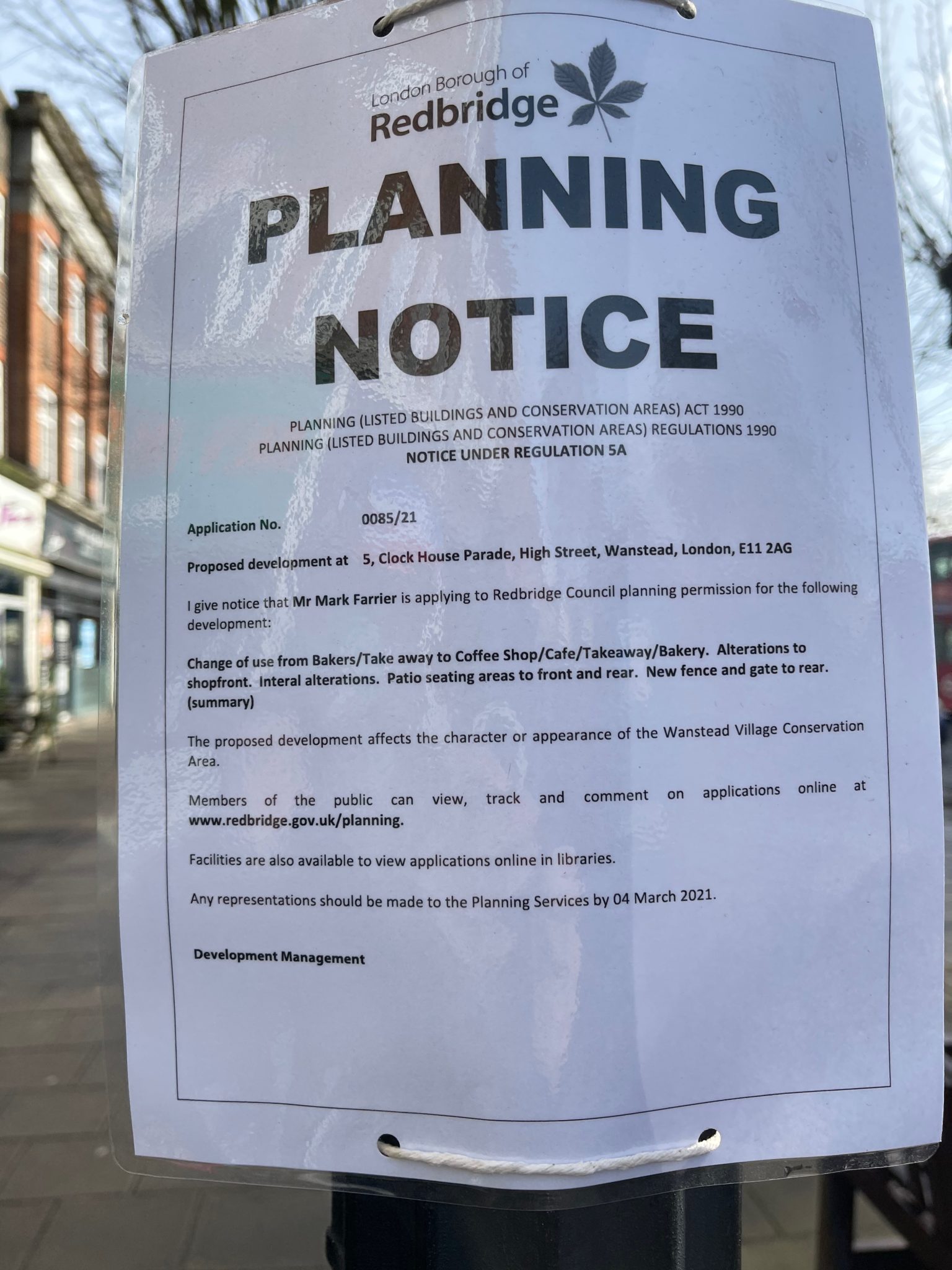Wanstead’s favourite subject Yes, we’re getting a new coffee shop
