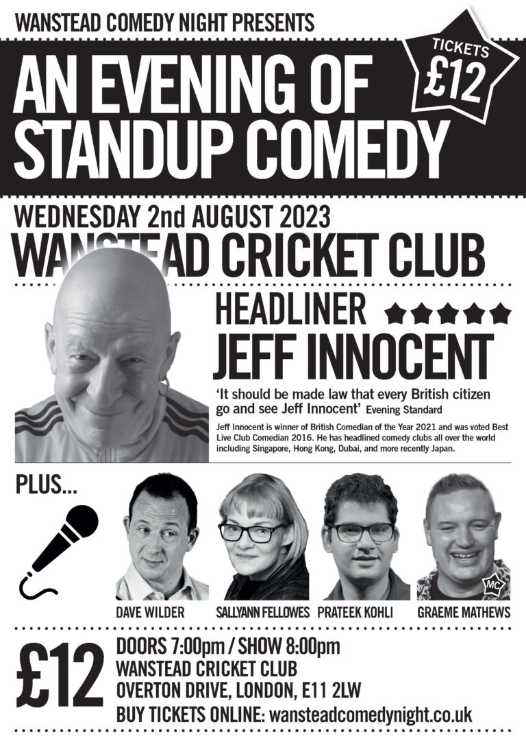 Wanstead Comedy Night featuring Jeff Innocent – Wansteadium