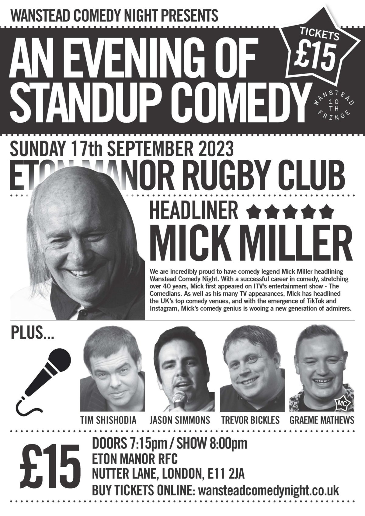 Wanstead Comedy Night feat Mick Miller