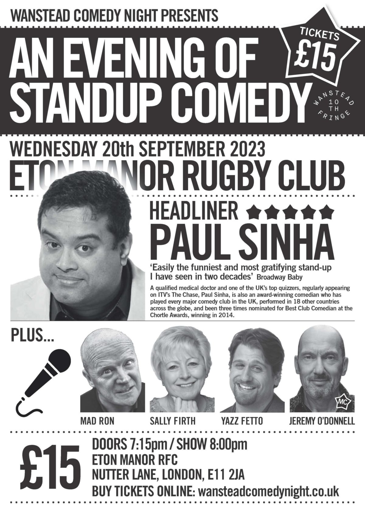 Wanstead Comedy Night feat Paul Sinha