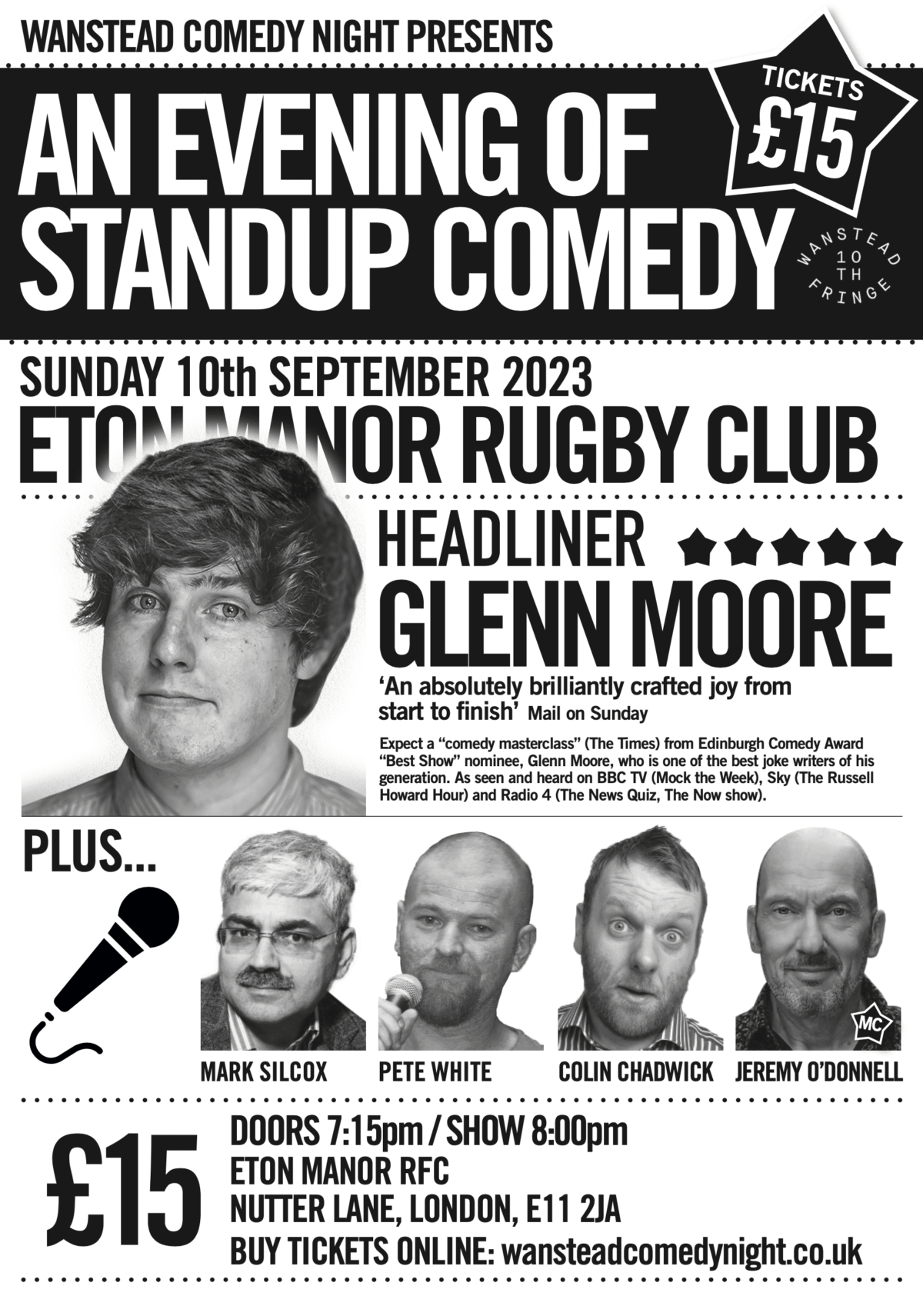 Wanstead Comedy Night feat Glenn Moore